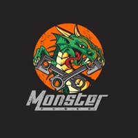 Monster power vector illustrator