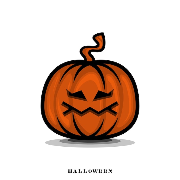 Monster Pumpkin cartoon Halloween vector 003