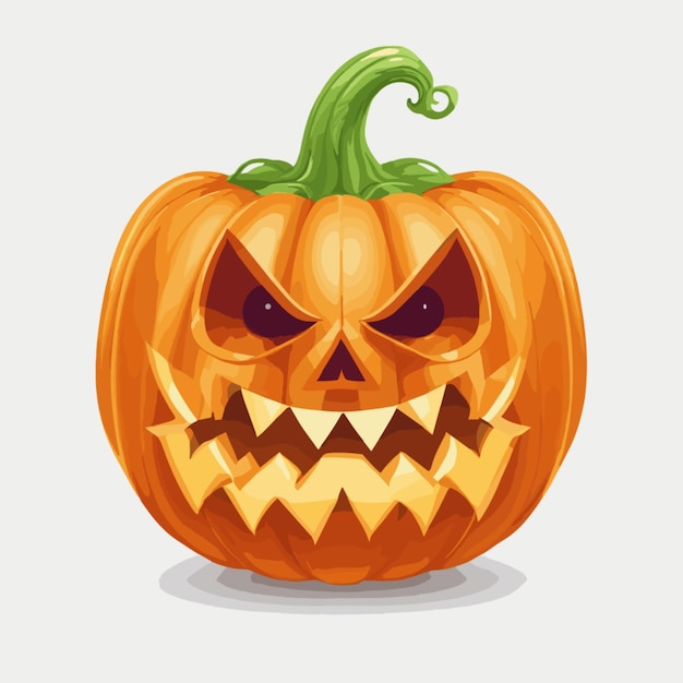 Monster pumpkin halloween vector on a white background