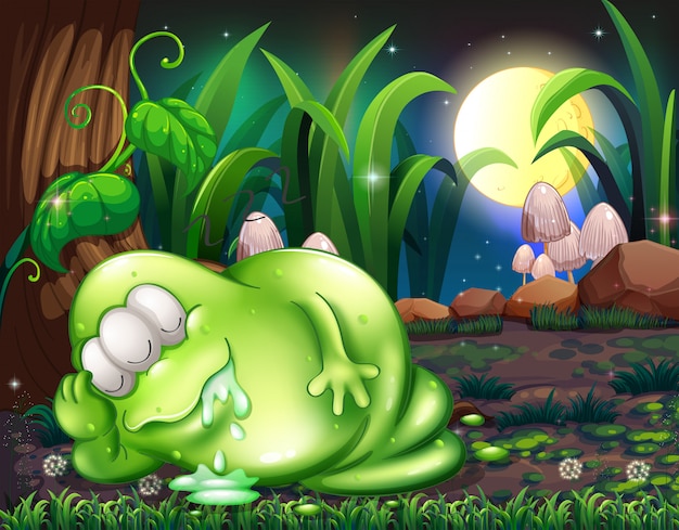 A monster sleeping in the forest