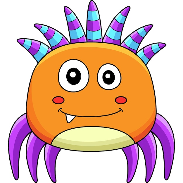 Monster Spider Cartoon Colored Clipart