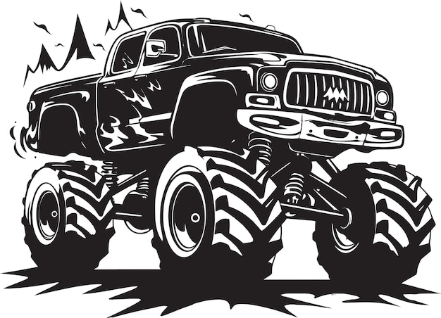 Vettore monster truck mania espressione artistica