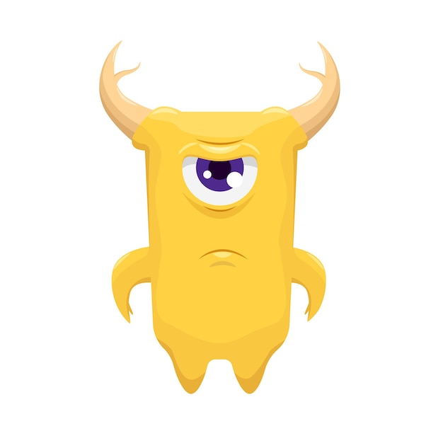 Vector monster yellow beast character