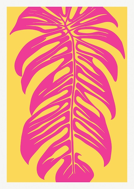 Monstera blad moderne tropische natuur vector