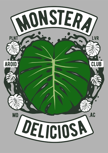 Monstera deliciosatシャツデザイン