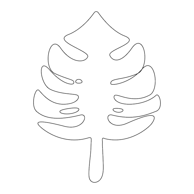 몬스테라 잎 아이콘