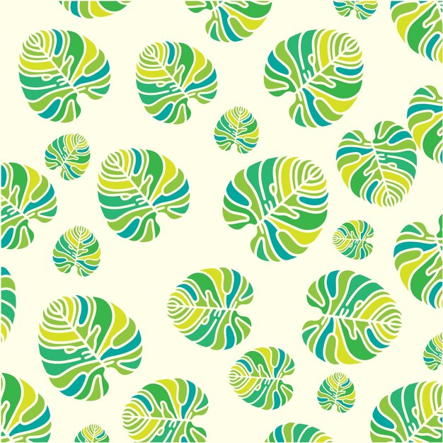 monstera leaf pattern background vector graphic illustration