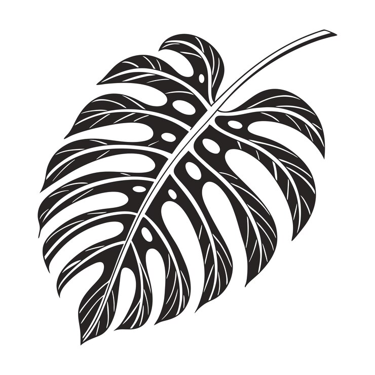 Vector monstera leaf plotter file svg