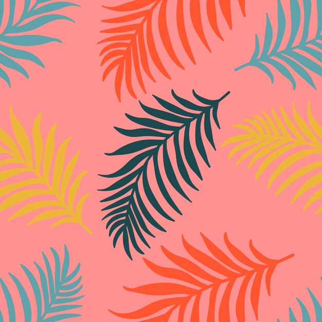 Monstera Leaf Tropical Seamless Pattern in Pastel colors Seamless background for textile wallpaper summer decoration