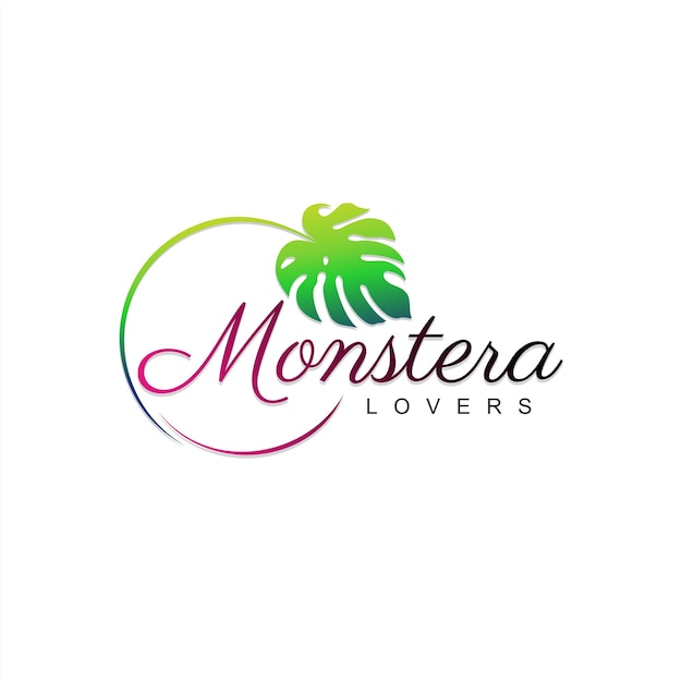 Monstera liefhebbers blad ontwerp vector