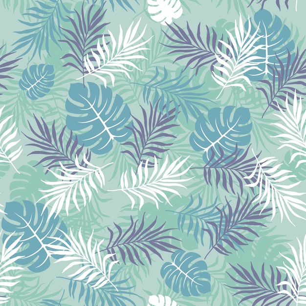 Vector monstera seamless pattern