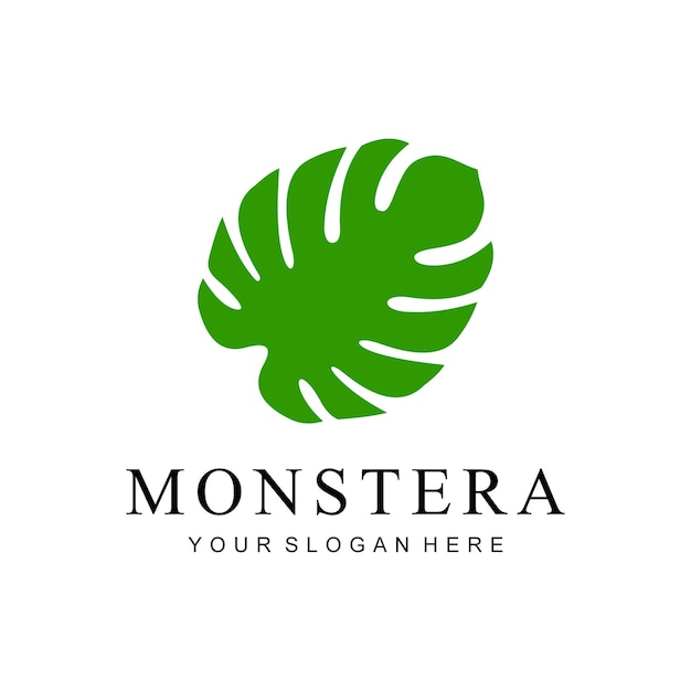 Monstera verlaat vectorlogo