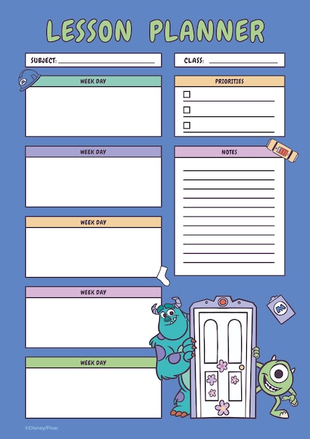 Monsters Inc Lesson Plan Lesson Plan