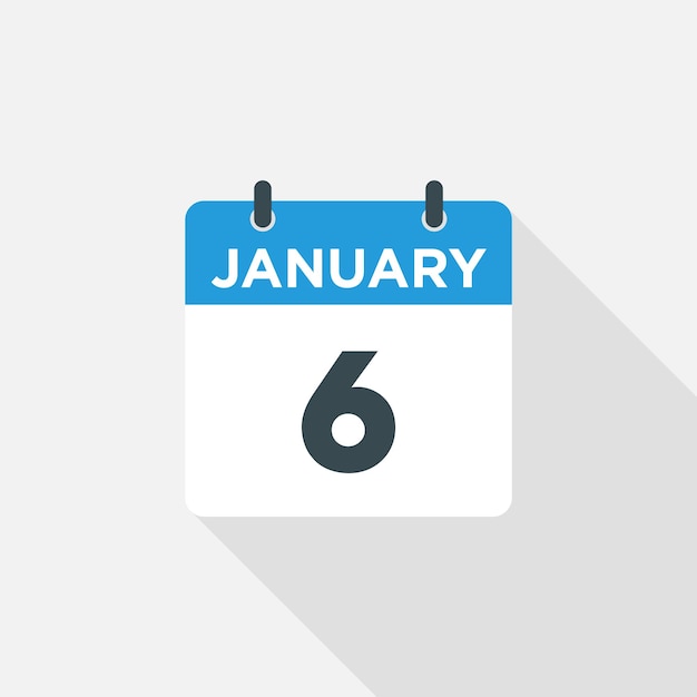 Month January Calendar Icon Vector Template