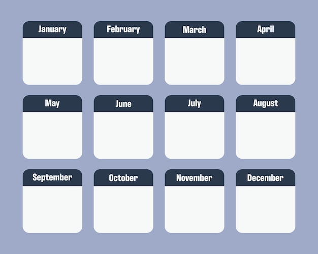 Vector monthly budget planner blank sticky note template