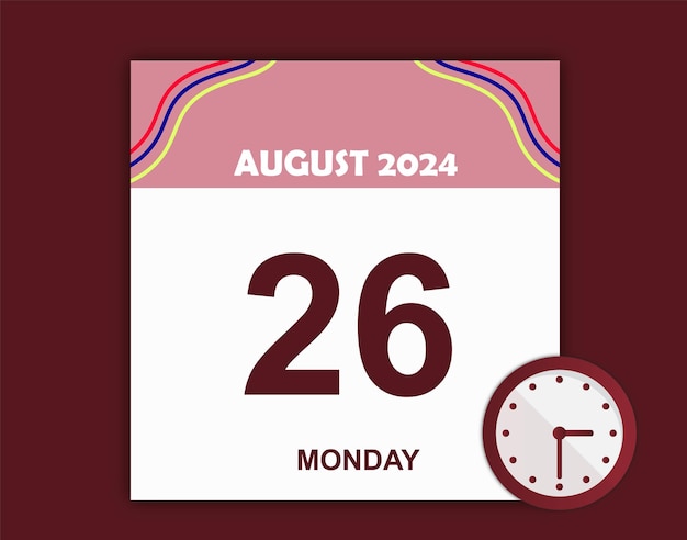 Vector monthly calendar icon 2024