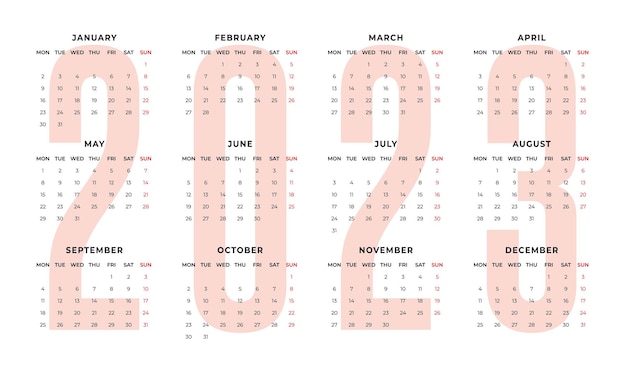 2023 年の月間卓上カレンダー テンプレート週は月曜日から始まります