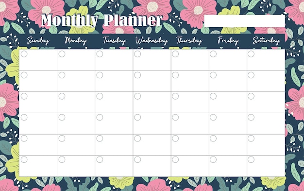 monthly planner template