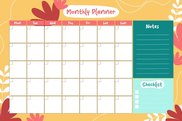 Monthly planner