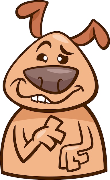 Vector mood goofy dog cartoon illustration