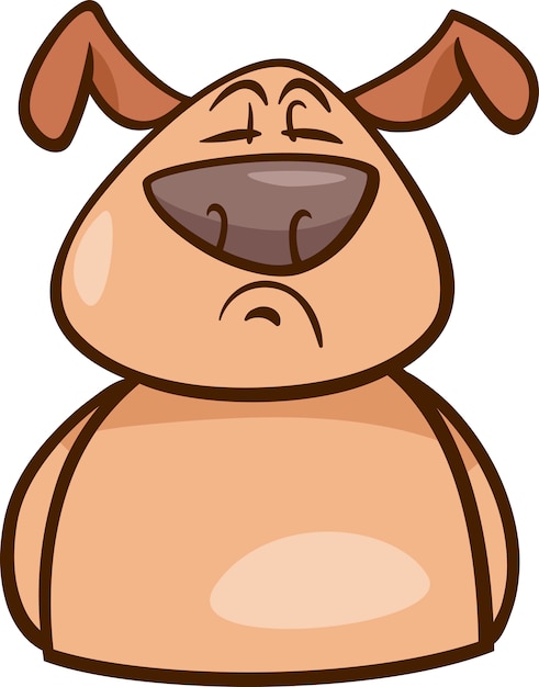 Vector mood proud dog cartoon illustration