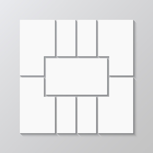 ベクトル ムードボードのレイアウト アルバムのバナー モザイクの画像グリッド 写真のムードボードのテンプレート フレームの画像