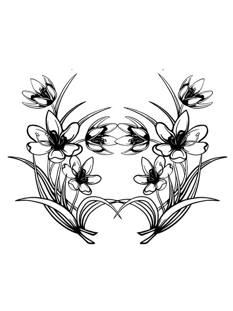 mooi bloemenontwerp voor vectorhuwelijksornament