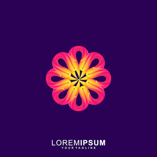 Mooi bloemlogo