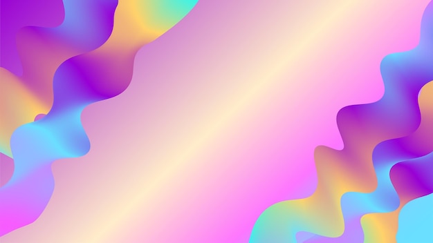 Mooi golvend lint met zachte kleurverloop abstracte achtergrond ontwerpsjabloon