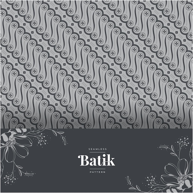 Mooi grijstinten batik kunst naadloos patroon