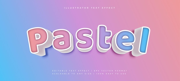 Mooi lettertype-effect in zachte pasteltekst