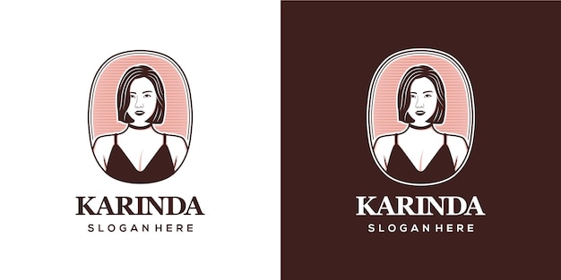 Mooi logo-ontwerp voor vrouwen en inspiratie voor visitekaartjes