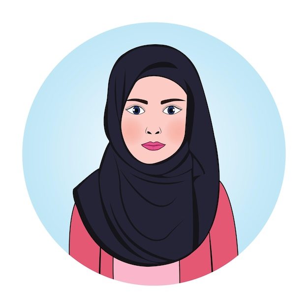 Mooi meisje in Hijab-vector