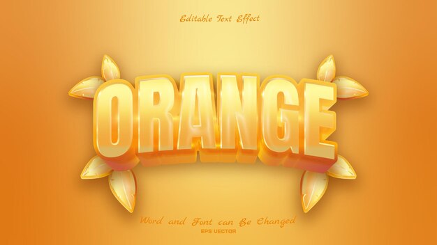 Mooi oranje teksteffect