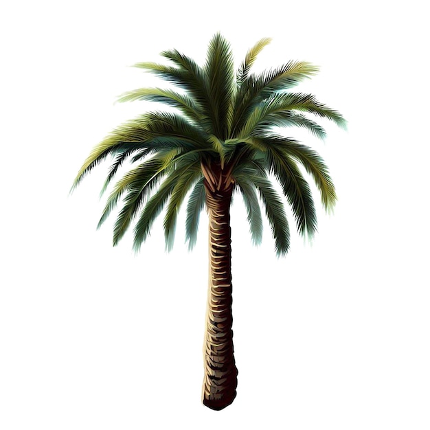 Mooi portret van een kleurrijke palmboom selfie ai vector kunst digitale afbeelding