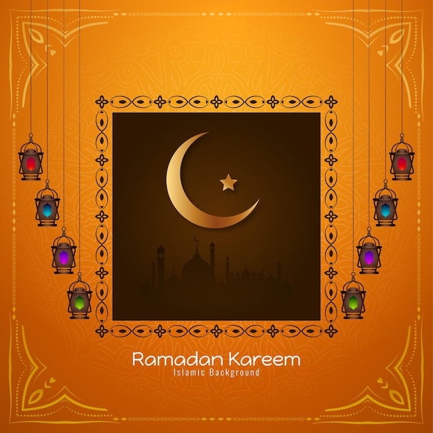 Mooi Ramadan Kareem Islamitisch festival dat Arabische achtergrond begroet