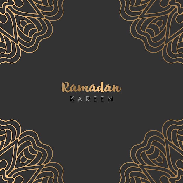 Mooi ramadan kareem wenskaart ontwerp