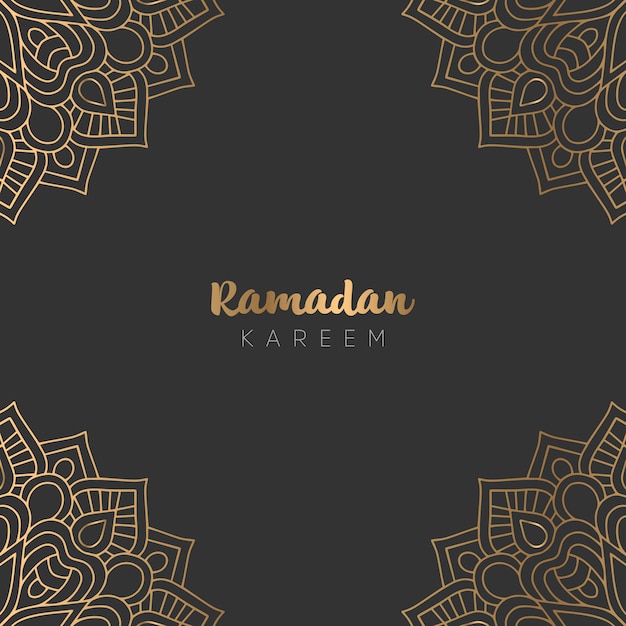 Mooi ramadan kareem wenskaart ontwerp