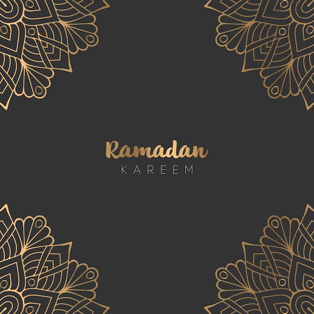 Mooi ramadan kareem wenskaart ontwerp