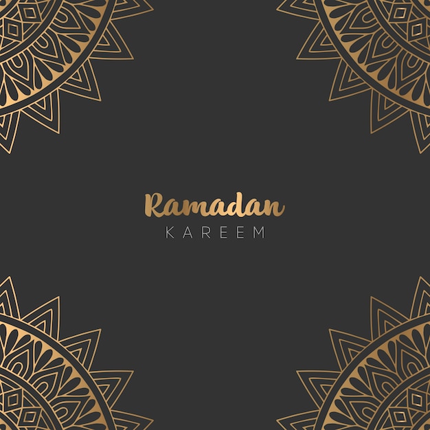 Mooi ramadan kareem wenskaart ontwerp