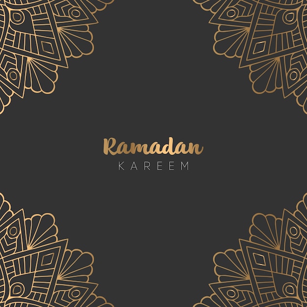 Mooi ramadan kareem wenskaart ontwerp