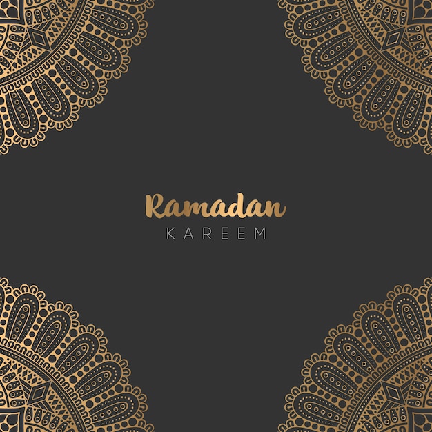 Mooi ramadan kareem wenskaart ontwerp