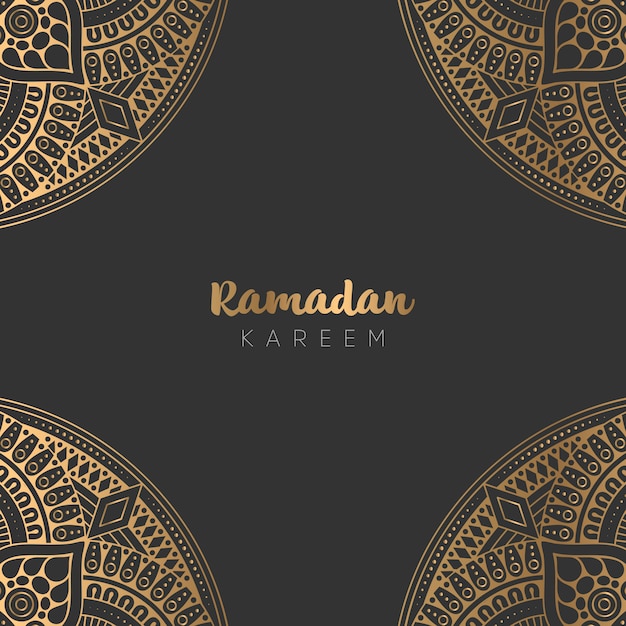 Mooi ramadan kareem wenskaart ontwerp