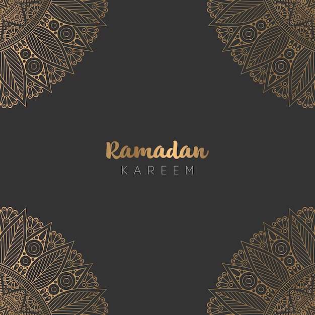 Mooi ramadan kareem wenskaart ontwerp