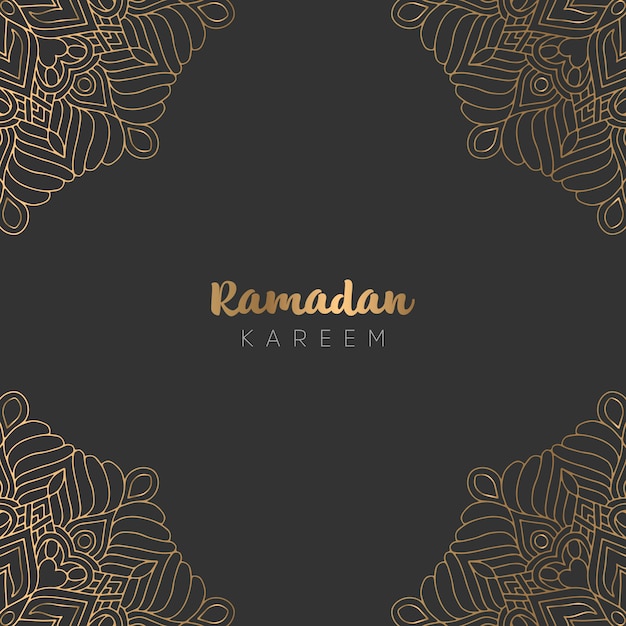 Mooi ramadan kareem wenskaart ontwerp