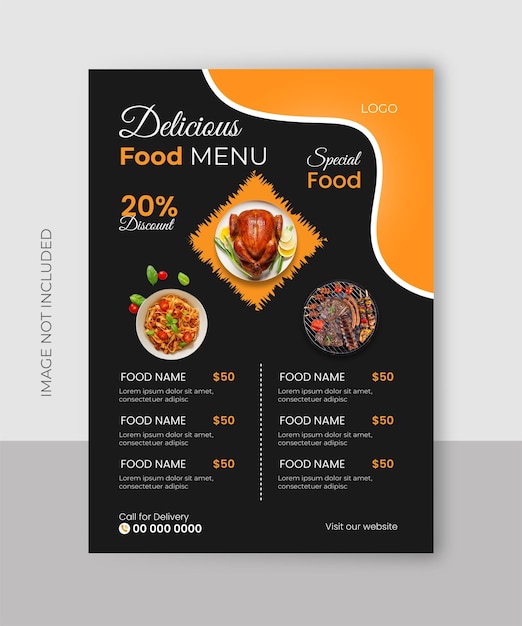 Mooi restaurant menu ontwerp