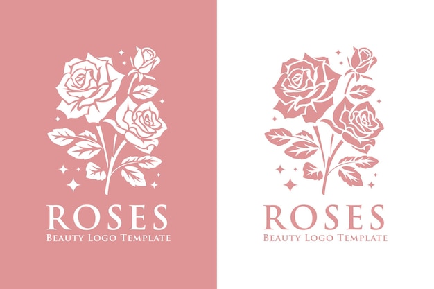 Mooi roze bloem logo