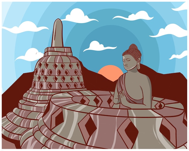 Vector mooi van borobudur