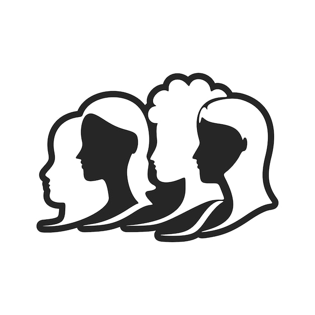Mooi zwart-wit logo van mensencommunicatie Goed voor zaken