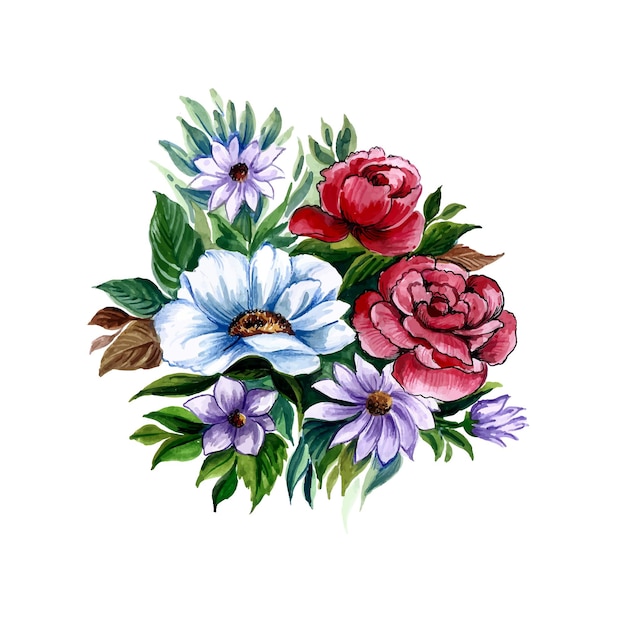 Mooie aquarel bloem design decoratieve achtergrond